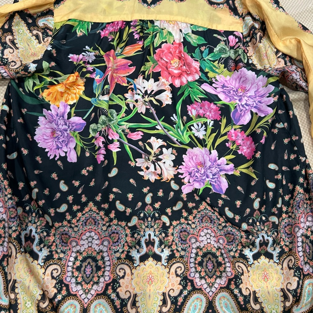 Johnny Was Multicolor Paisley Blouse